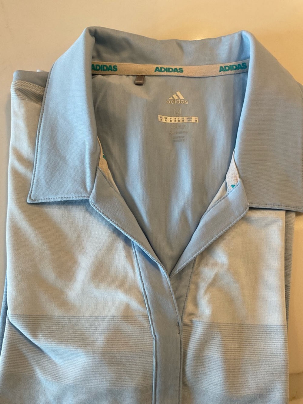 Adidas Women’s Light Blue Ombre Golf Polo - Picture 2 of 10